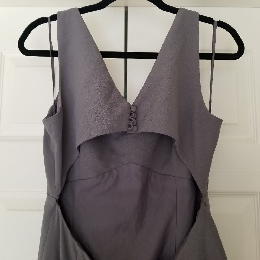 Amsale graphite grey bridesmaid dress size 12 - Picture 8 of 13